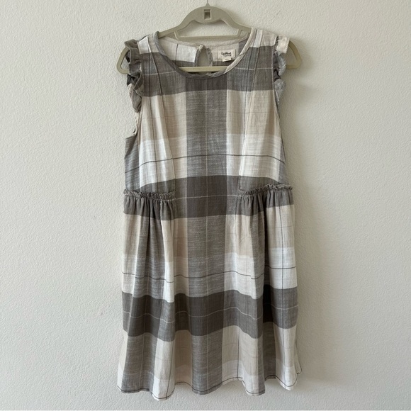 NWT UpWest Plaid Flannel Mini Dress Easy Flutter Sleeve Coastal Cowgirl M - Picture 6 of 16